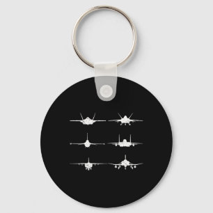 Air Force Fighter Jets F-4 F-111 F-15 F-16 F-22 F- Key Ring