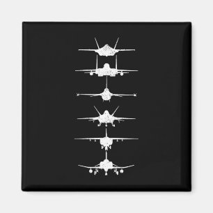 Air Force Fighter Jets F-4 F-111 F-15 F-16 F-22 F- Magnet