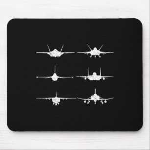 Air Force Fighter Jets F-4 F-111 F-15 F-16 F-22 F- Mouse Mat