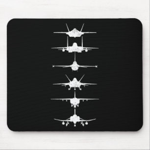 Air Force Fighter Jets F-4 F-111 F-15 F-16 F-22 F- Mouse Mat