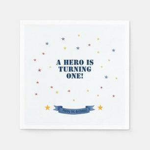 Air Force First Birthday Party Napkin Hero