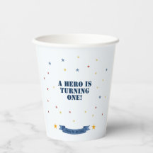 Air Force First Birthday Party Paper Cup Hero