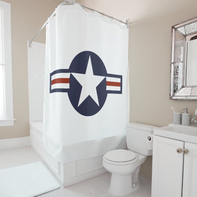 Air Force logo Shower Curtain (In Situ)