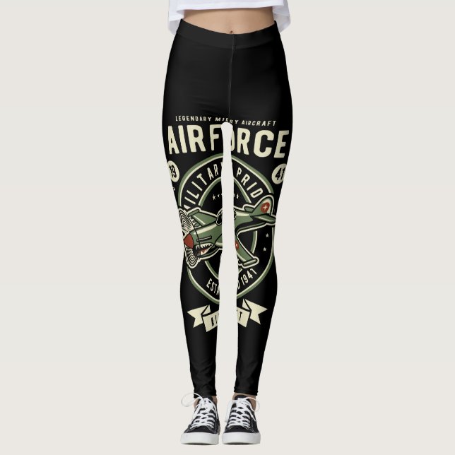 air force military pride aircraft leggings (Front)