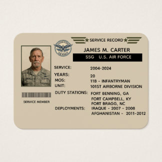 Air Force Military Service Record Gift