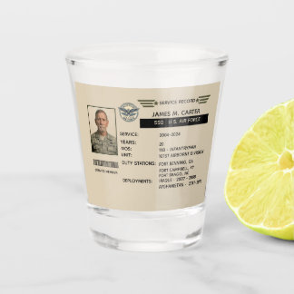 Air Force Military Service Record Gift Shot Glass
