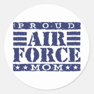Air Force Mum Classic Round Sticker