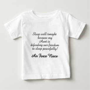 Air Force Niece Sleep Well Aunt Baby T-Shirt
