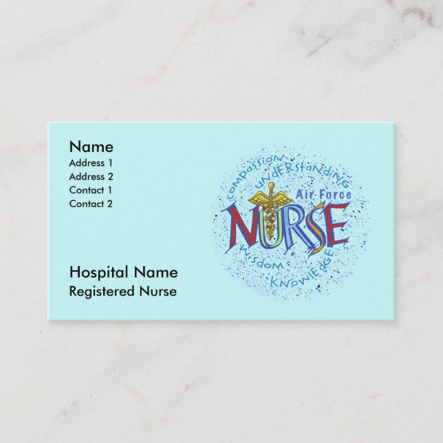 Air Force Nurse Motto Appointment Card (Front)