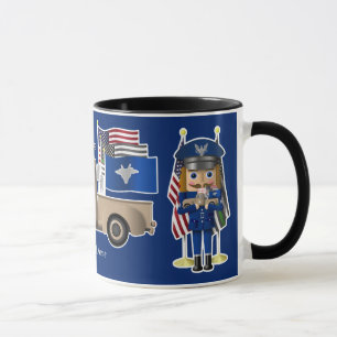 Air Force Nutcracker with Little Military Truck Mug