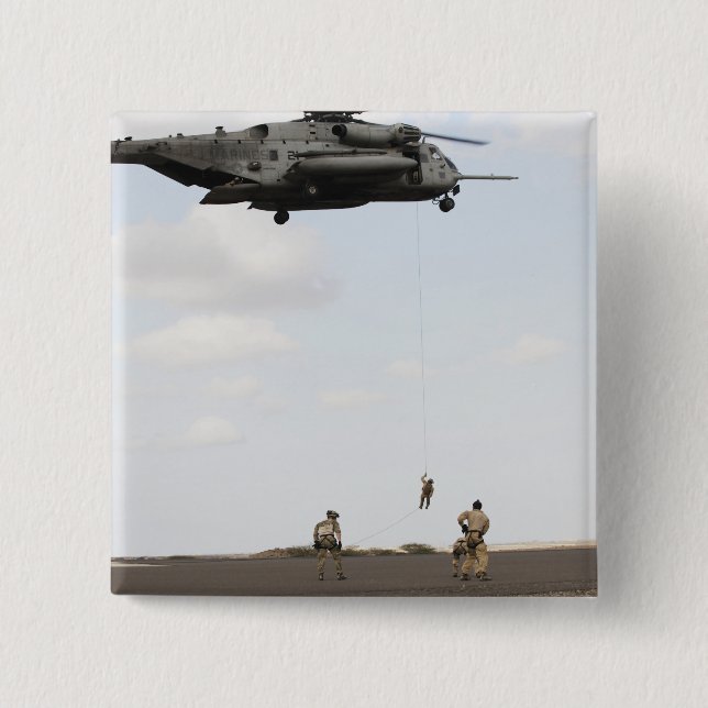 Air Force pararescuemen conduct a combat insert 15 Cm Square Badge (Front)