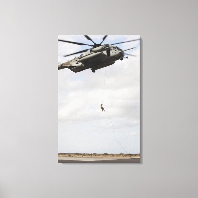 Air Force pararescuemen conduct a combat insert 2 Canvas Print (Front)