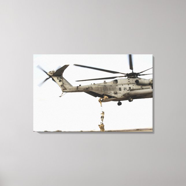 Air Force pararescuemen conduct a combat insert 2 Canvas Print (Front)