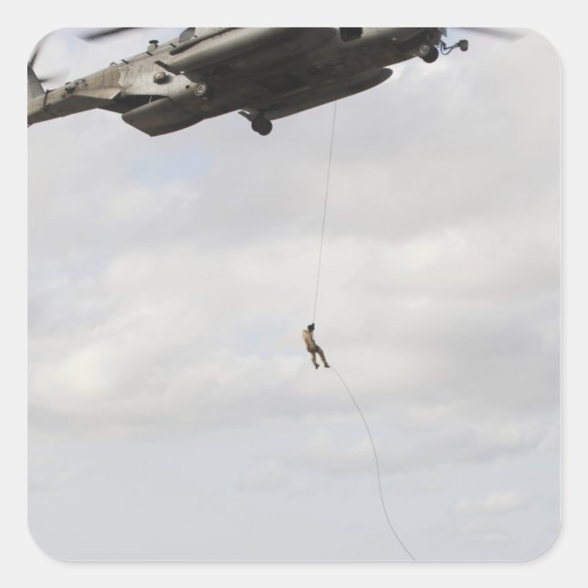 Air Force pararescuemen conduct a combat insert 2 Square Sticker (Front)