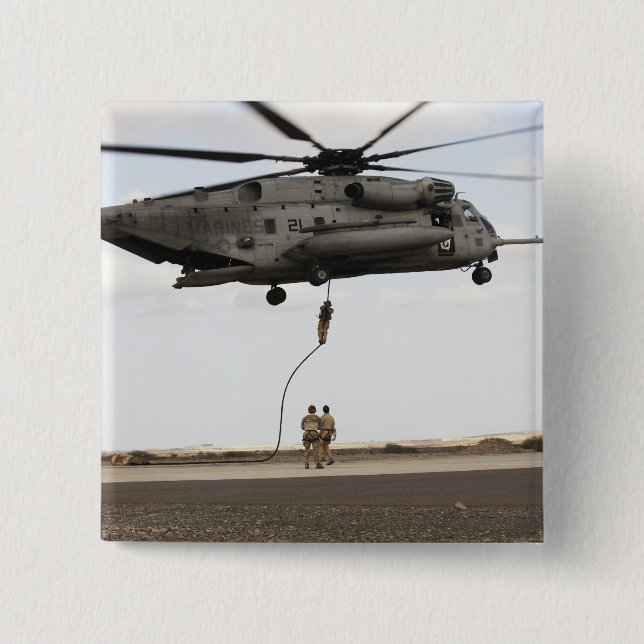 Air Force pararescuemen conduct a combat insert 3 15 Cm Square Badge (Front)