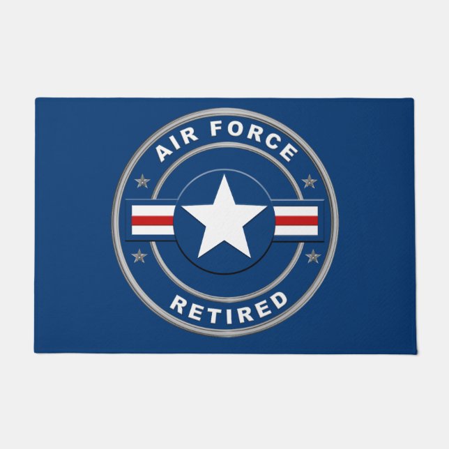 Air Force Retired Veteran Door Mat (Front)