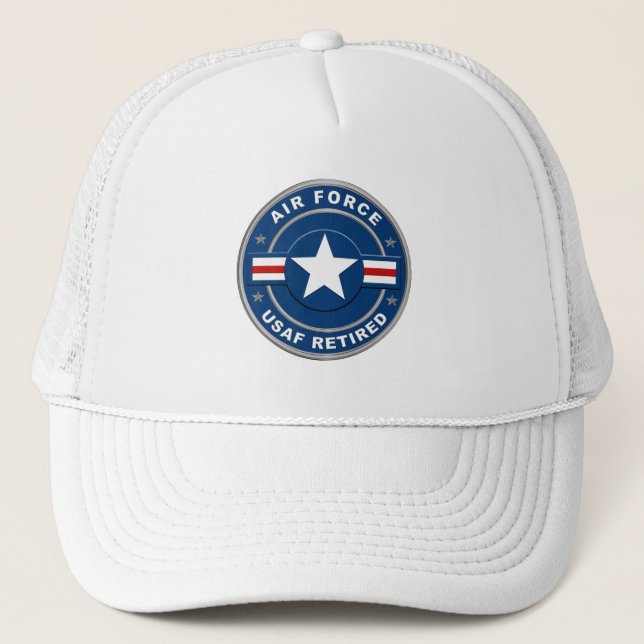 Air Force Retired Veteran Trucker Hat (Front)