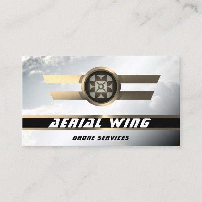 Air force roundel symbol drone business card (Front)