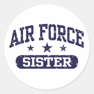Air Force Sister Classic Round Sticker