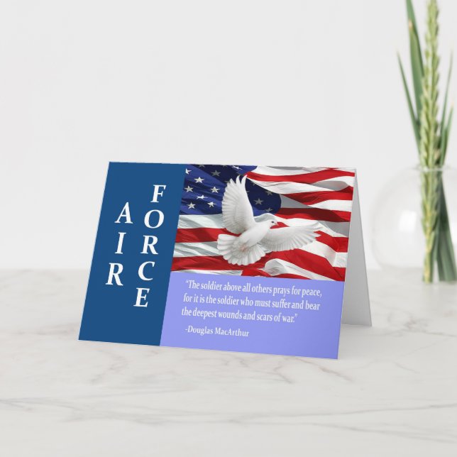 Air Force Thank You Mac Arthur Quote Card (Front)