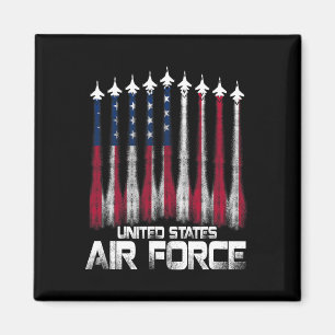 Air Force Us Veterans American Flag 4th Of July Pa Magnet