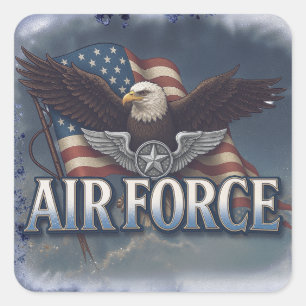 Air Force (USAF) Square Sticker