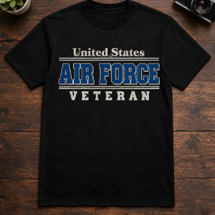 Air Force Varsity Block Lettering Military Pride T-Shirt