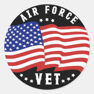 Air Force Vet Classic Round Sticker