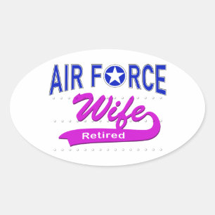 Air Force Wife Retired Oval Sticker