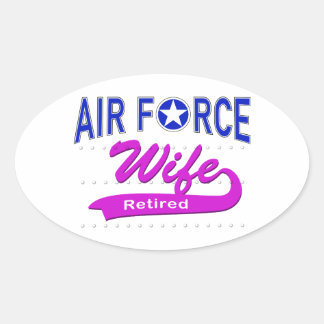 Air Force Wife Retired Oval Sticker