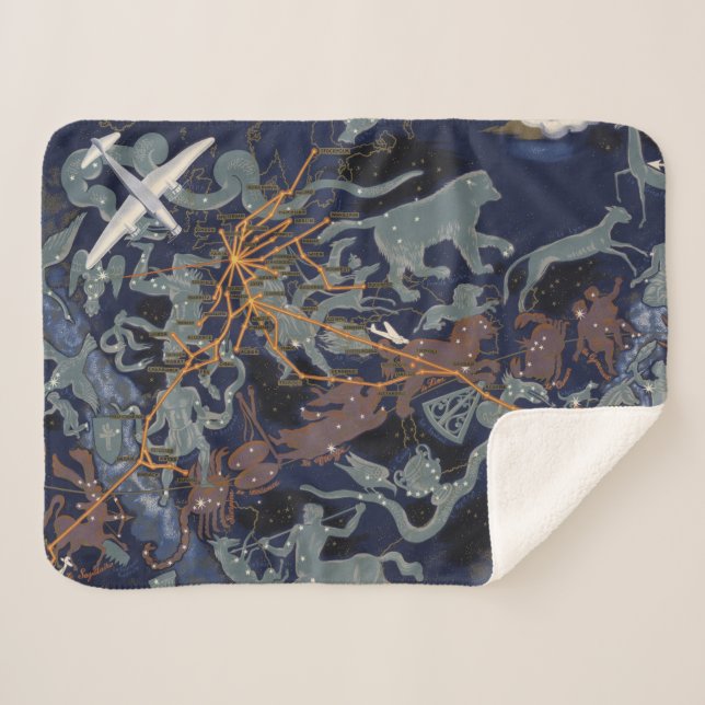 Air France : De nuit et de jour dans tous les ciel Sherpa Blanket (Front (Horizontal))