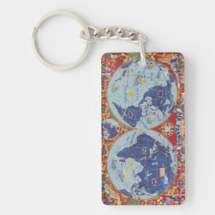 Air France Map of the World Key Ring