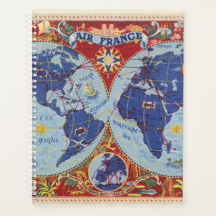 Air France Map of the World Planner