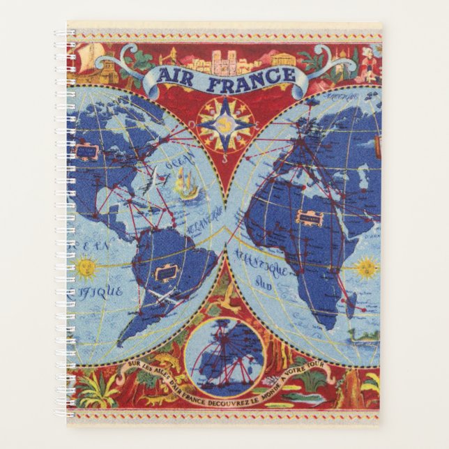 Air France Map of the World Planner (Front)