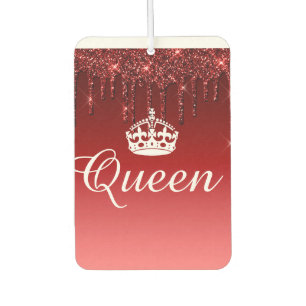 Air Freshener - Queen Crown Drip Glitter Deep Red