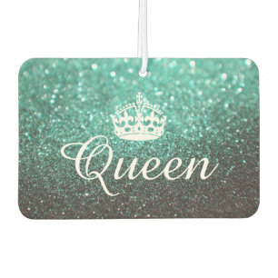 Air Freshener - Queen Crown Glitter Green
