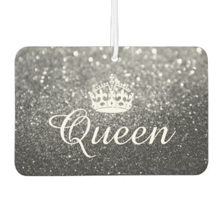 Air Freshener - Queen Crown Glitter Silver