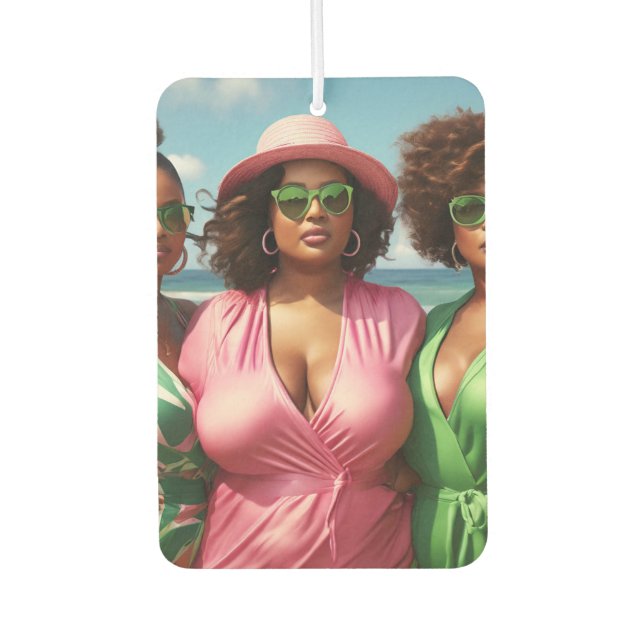 Air Freshner | Girls Trip At The Beach Car Air Freshener (Front)