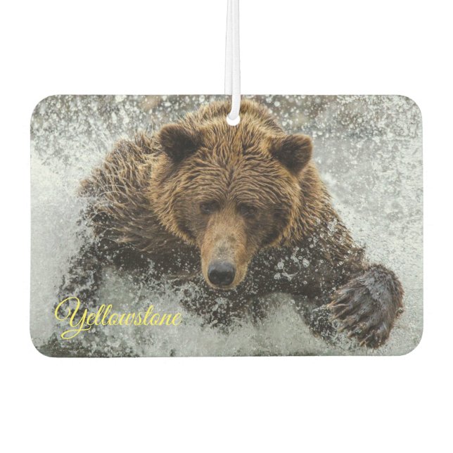 Air Freshner-Yellowstone Bear Car Air Freshener (Front)