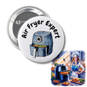 Air Fryer Expert Gift Air frying cook 6 Cm Round Badge