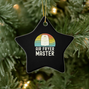 Air Fryer Master Cook  Food Lover Foodie Ceramic Tree Decoration