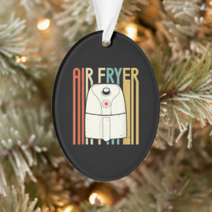 Air Fryer Master Cook Food  Retro Chicken Ornament