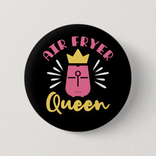 Air Fryer Queen 6 Cm Round Badge