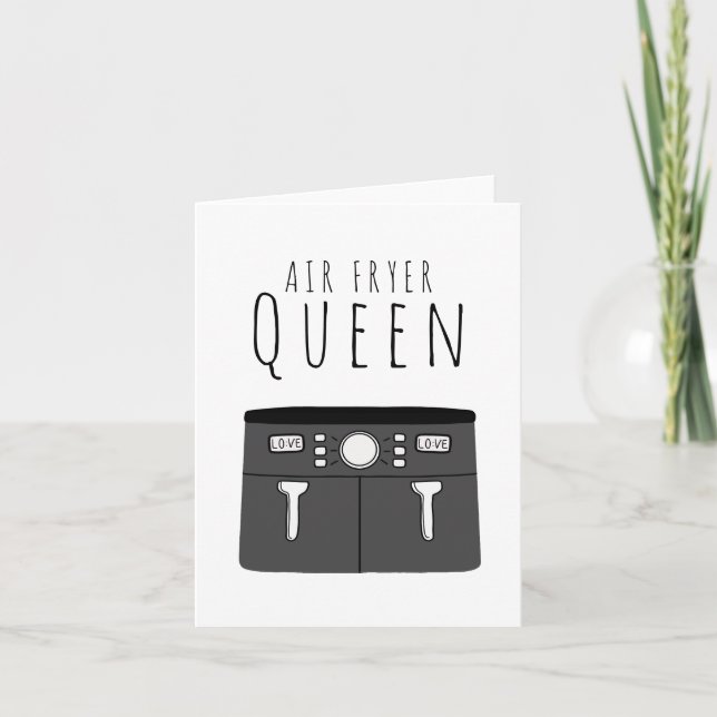 Air Fryer Queen Birthday Card (Front)