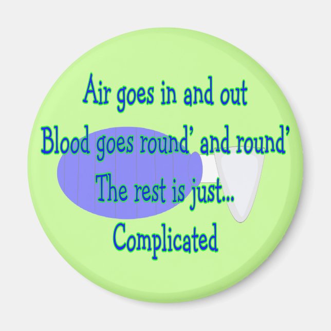 Air Goes and Out...The Rest is Complicated Magnet (Front)