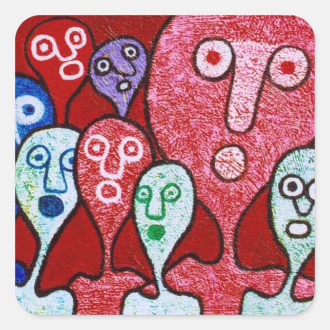 Air Head Choir Square Sticker (Front)