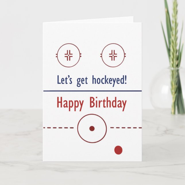 Air Hockey Birthday Card (Front)
