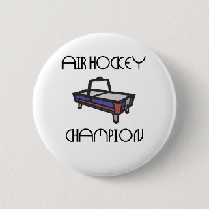air hockey champ 6 cm round badge