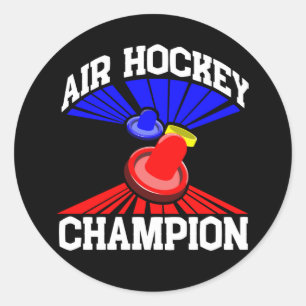 Air Hockey Champion Classic Round Sticker