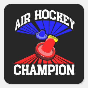 Air Hockey Champion Square Sticker